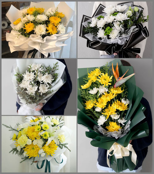 山东莱芜莱城区大王庄镇黄鹭湾村白事花束代送